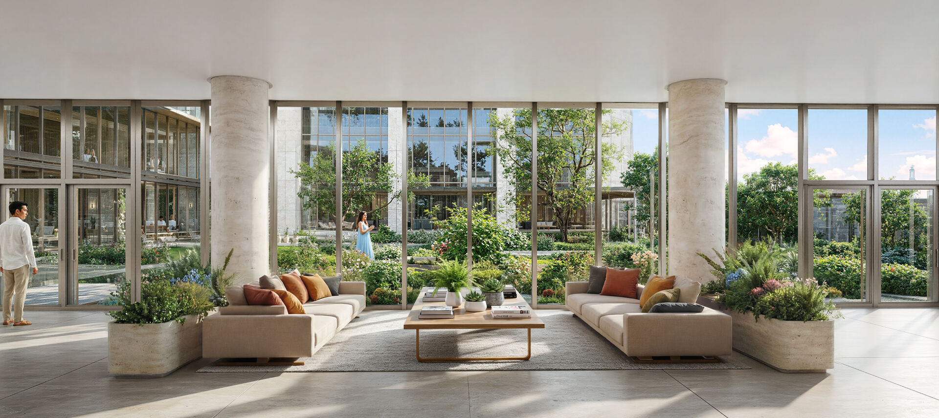 Level 4 lift lobby interior rendering
